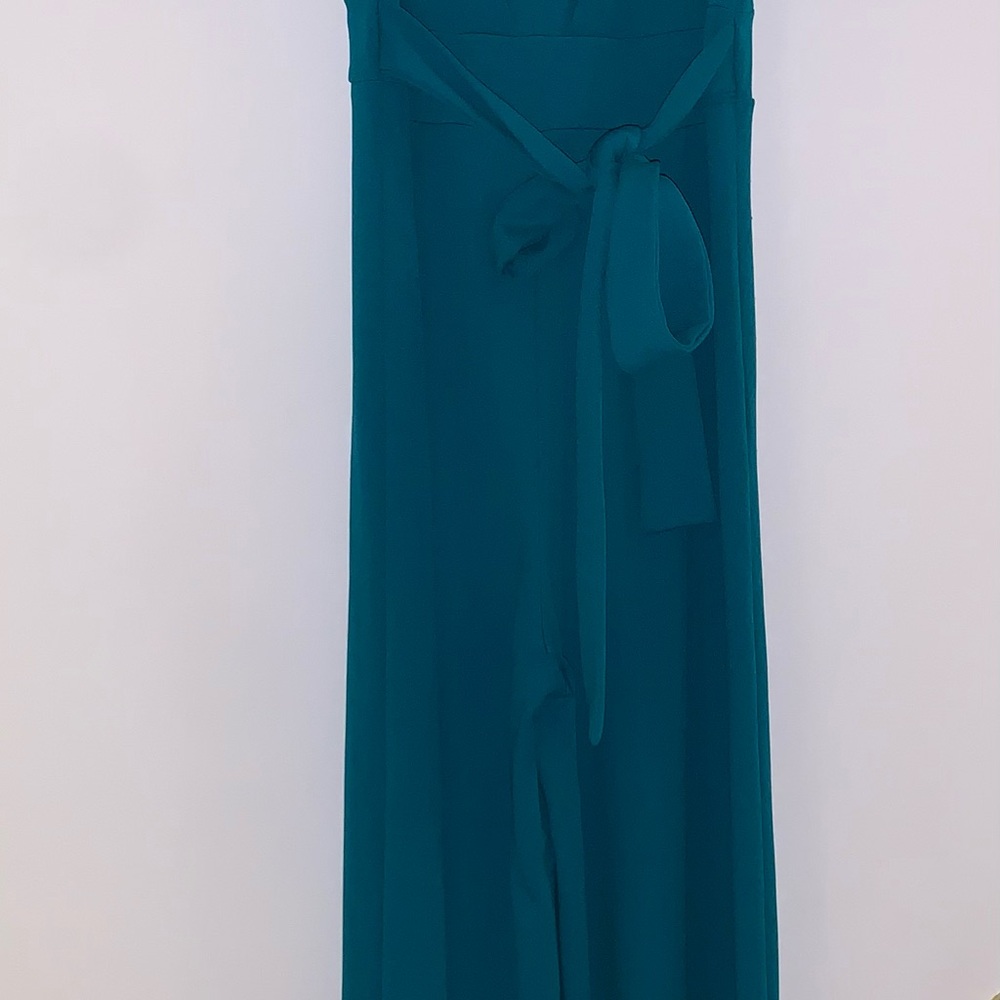 Stylish Teal Tie-Waist Jumpsuit